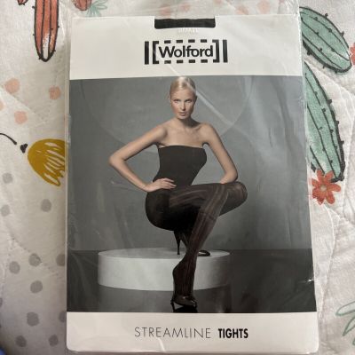 NEW Wolford Streamline Tights 18954 Mocca Size Small 55 Denier Rare & HTF